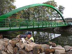 La nueva pasarela del río, a la altura del molino 'de la pared bien hecha'. / PALMA