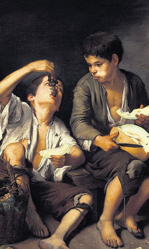 MURILLO. 'Dos niños comiendo melón y uvas' . ARCHIVO