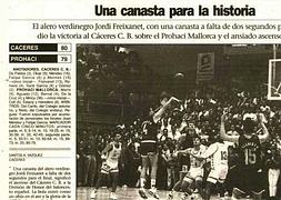 Canasta de Freixanet y ascenso del Cáceres a ACB