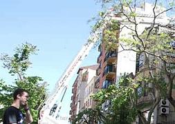 Se desprende parte de la cornisa del chalé de los Málaga