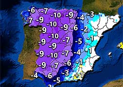 Las temperaturas caen once grados en la provincia de Badajoz