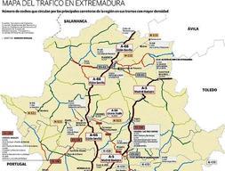 Sólo la A-5 y la A-66 rebasan los 5.000 vehículos diarios en todos sus tramos