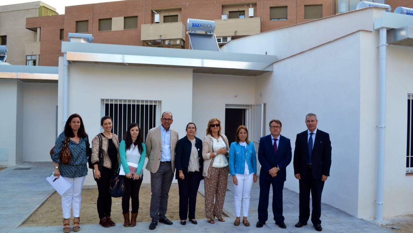 Visita a las viviendas, esta mañana. 