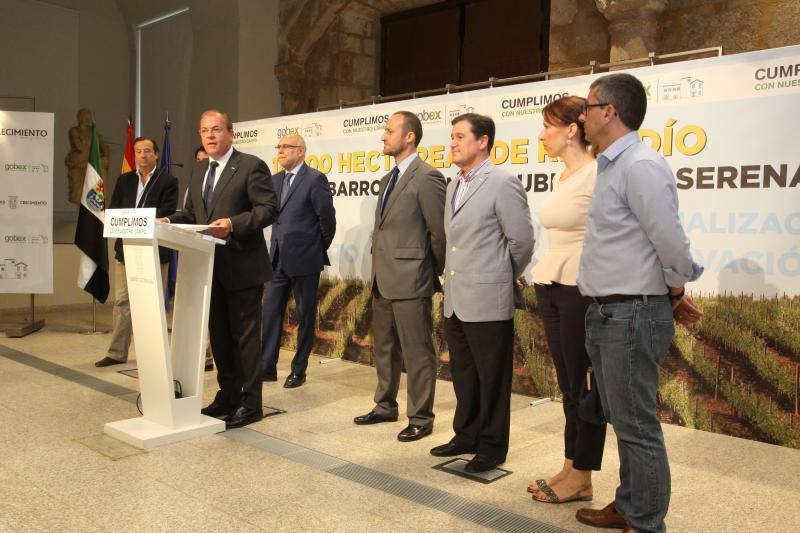 Los regadíos privados de Tierra de Barros y La Serena estarán a finales de la próxima legislatura