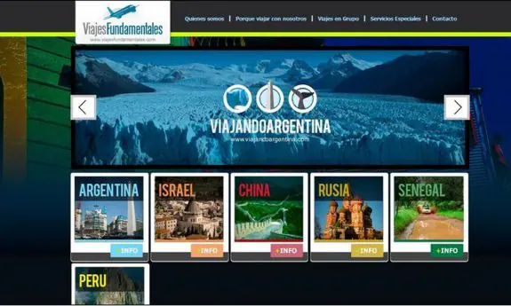 Página web de la supuesta agencia Viajes Fundamentales. :: hoy