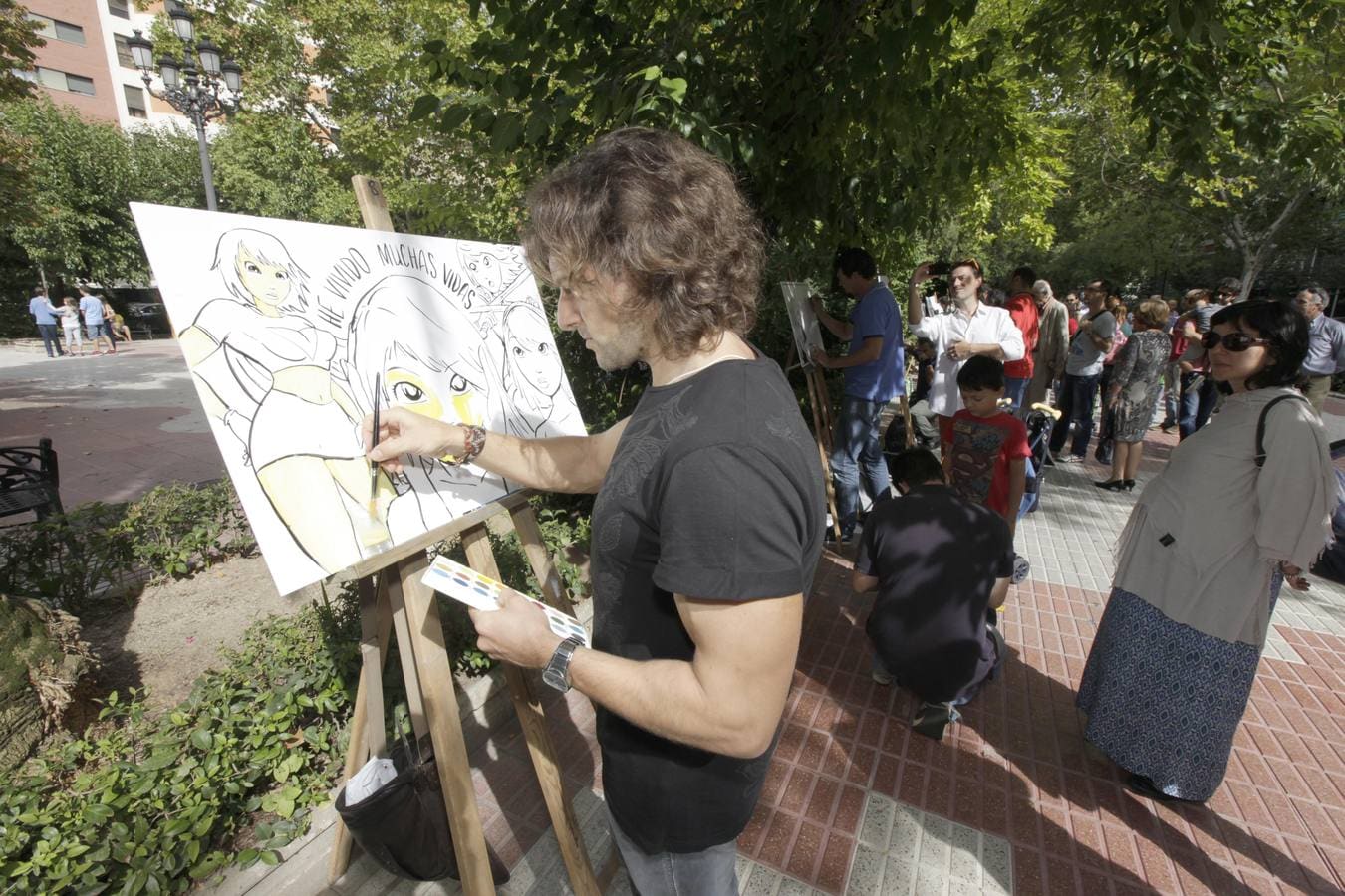 20 autores crearon otras tantas viñetas, que después unieron para hacer un gran cómic. :: lorenzo cordero