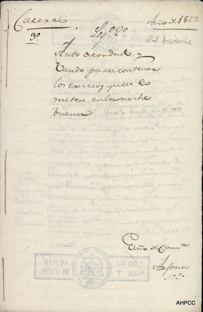 El Archivo Provincial muestra documentos relativos a excesos navideños durante los siglos XVIII y XIX