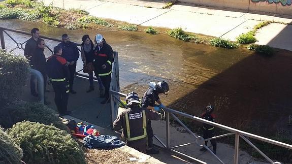 Los bomberos recuperan el cadáver de un hombre en el Rivillas