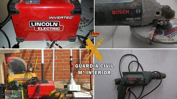 Algunos de los objetos robados