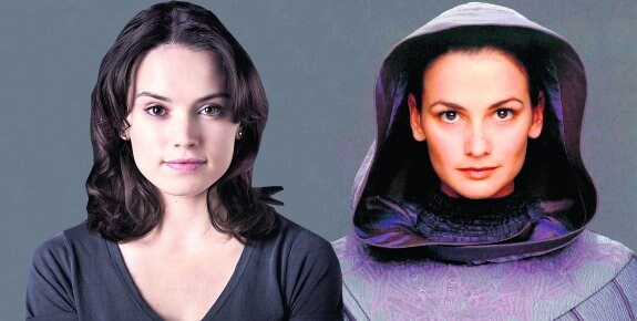 Daisy Ridley,  antes y después de entrar a formar parte de la familia Star Wars.  :: afp