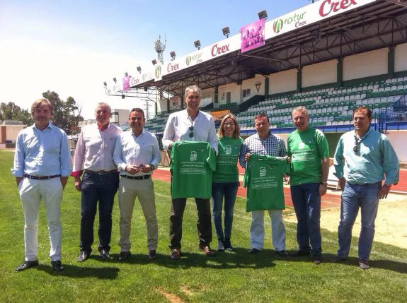 La cúpula de la directiva del Villanovense con Teniente y Pedrera. cfv