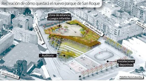 Así quedará el nuevo parque de San Roque 