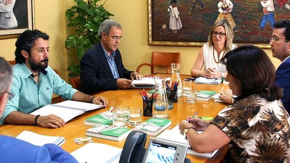 Reunión de la mesa de la Asamblea esta mañana. 