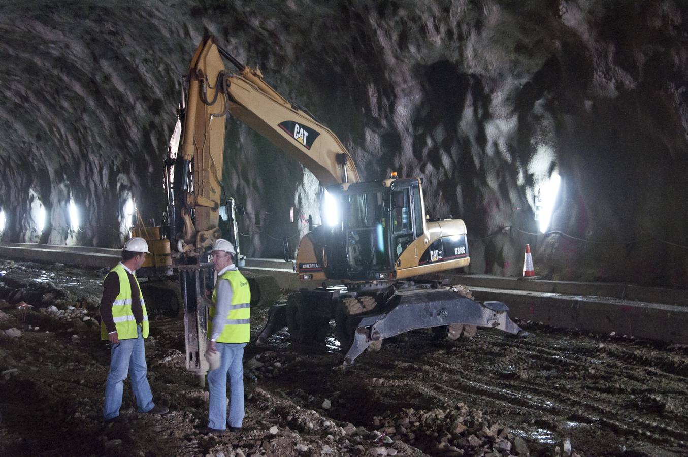 Obras de un túnel del AVE, ya acabadas. 