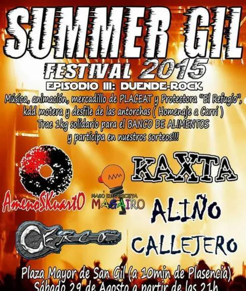 Cartel del evento musical Summer Gil Festival