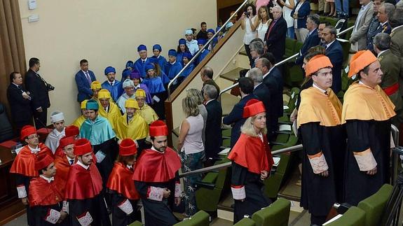 Profesores en el acto de apertura hace dos semanas