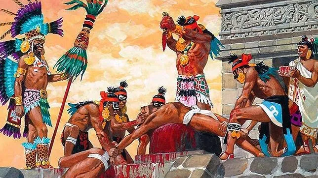 Los presos fueron hervidos vivos y su carne fue comida por los aztecas.