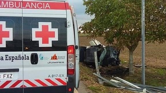 Dos heridos en una salida de vía cerca del aeropuerto