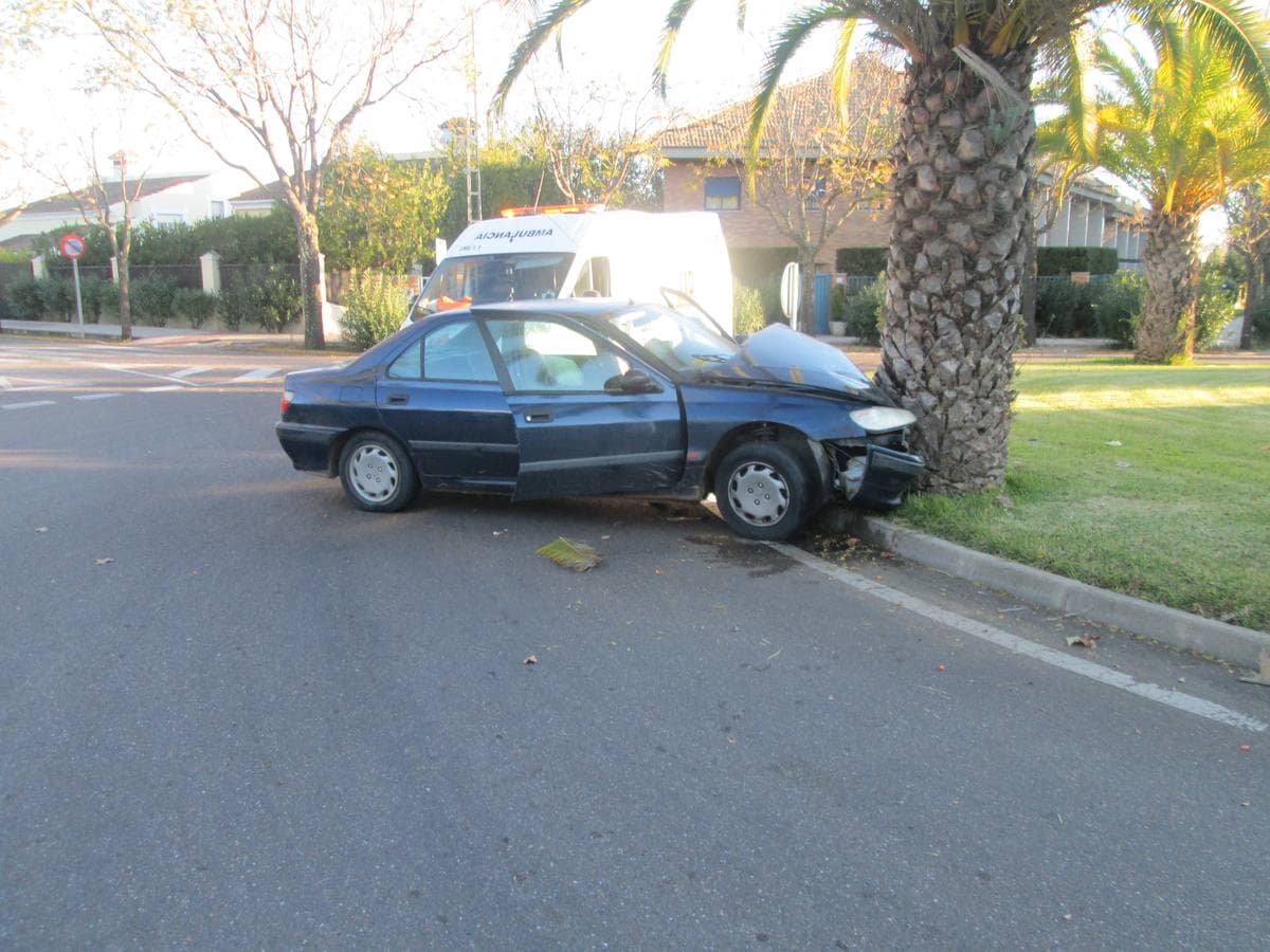 Dos heridos en dos accidentes de tráfico en Badajoz