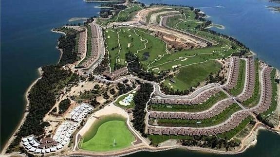 Vista aérea de Marina Isla de Valdecañas.