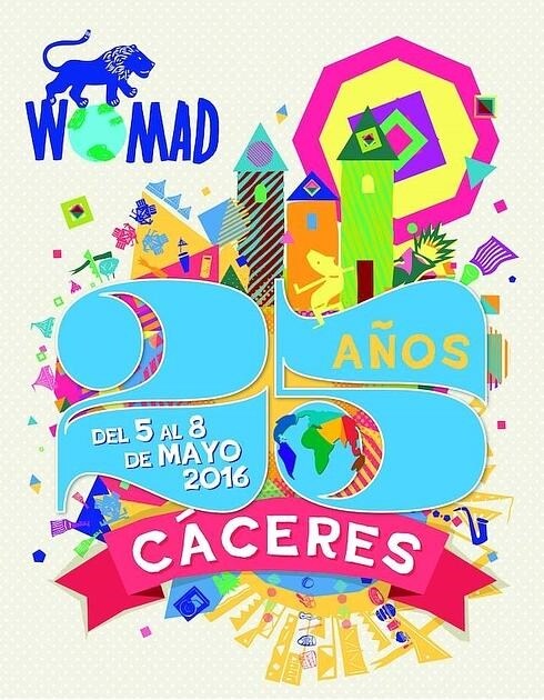 Cartel de del Womad de Cáceres 2016