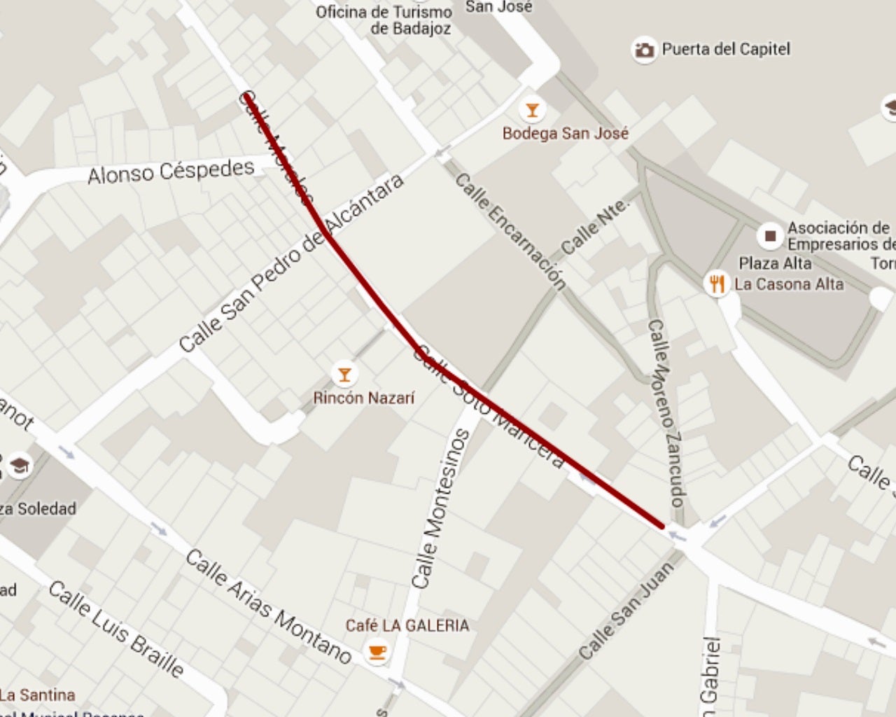 Tramo afectado por el corte:: HOY