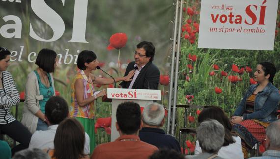 Un momento del acto celebrado por el PSOE en Moraleja