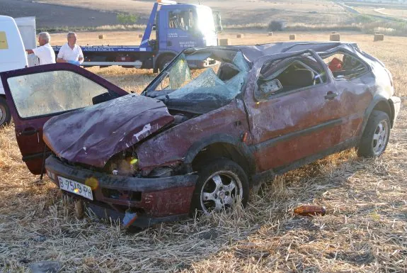Estado en el que quedó el vehículo tras el accidente