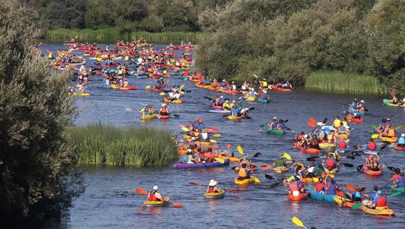 Más de 600 palistas participan en el Descenso del río Alagón