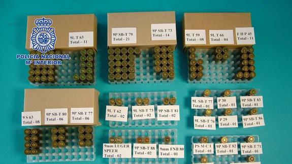 Los 130 cartuchos incautados