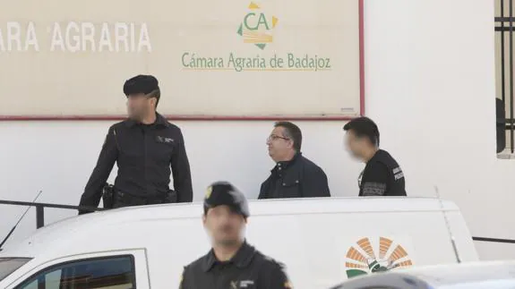 gnacio Huertas, secretario general de UPA-UCE Extremadura ha llegado sobre las 11.00 horas a las oficinas de Mérida