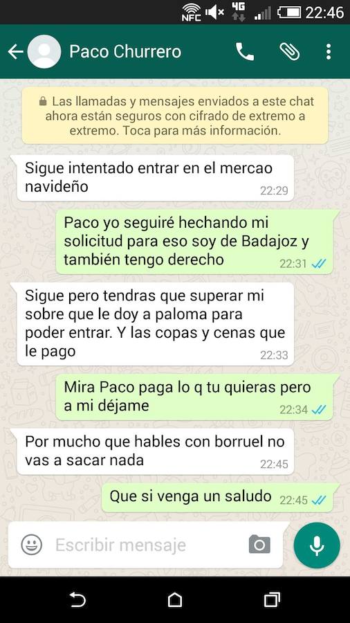 Los whatsapp falsos que difundió Borruel