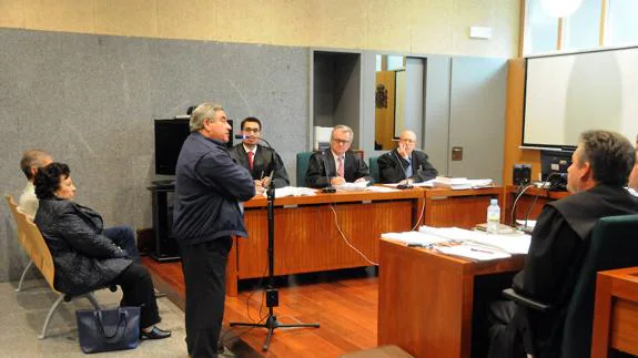 Nicomedes Delgado durante su declaración en el juicio