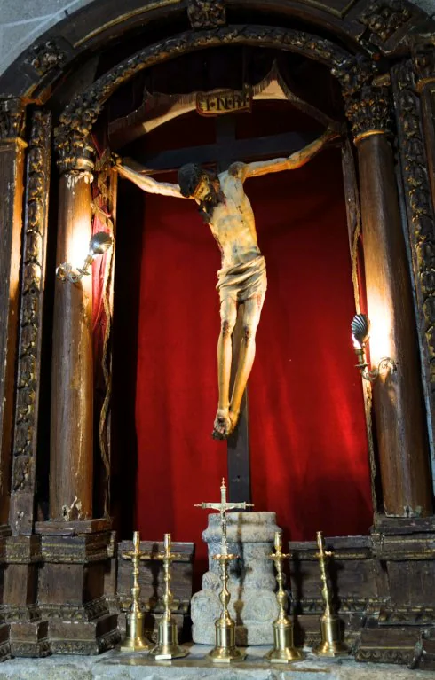 Cristo de Berruguete en la iglesia de Rocamador. :: E.R.