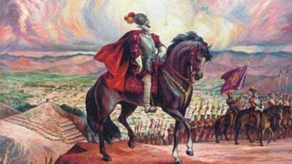 Pizarro en su partida hacia Cajamarca.