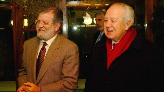 Imagen de archivo de Juan Carlos Rodríguez Ibarra y Mario Soares.