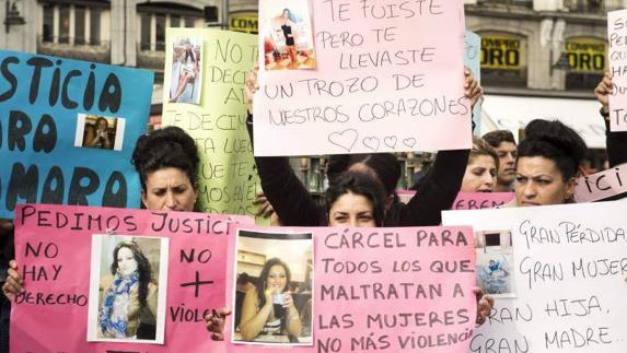 Manifestación que tuvo lugar en Madrid 2015 por la muerte de Tamara Simón.  