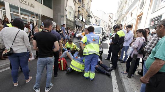 Accidente por la colisión de una moto y un coche
