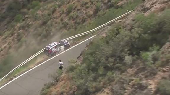 Susto en el rally