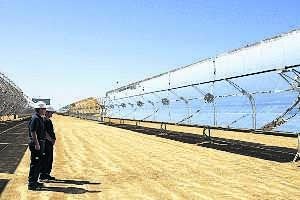Imagen de la planta termosolar de Alvarado el día que fue inaugurada. / ALFONSO