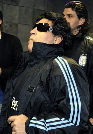 Maradona, ayer en Zúrich./ AP