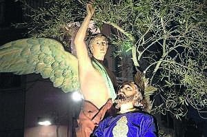 Paso de La Oración en el Huerto, que no saldrá en la procesión de esta noche. ::                             PALMA