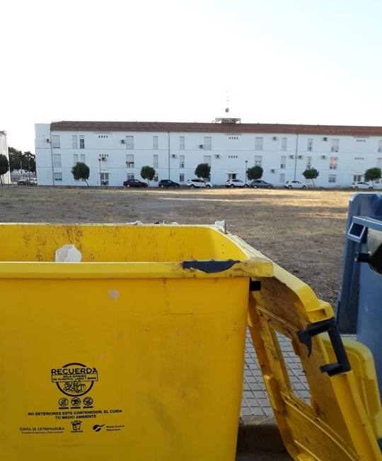 Contenedor donde se encontraron lso escombros 