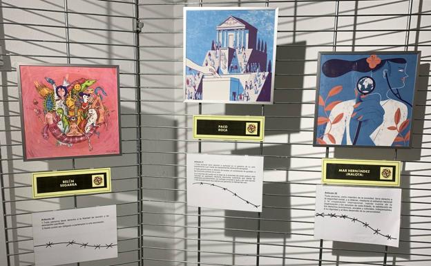 TRes de los diseños que pueden verse en la exposición 