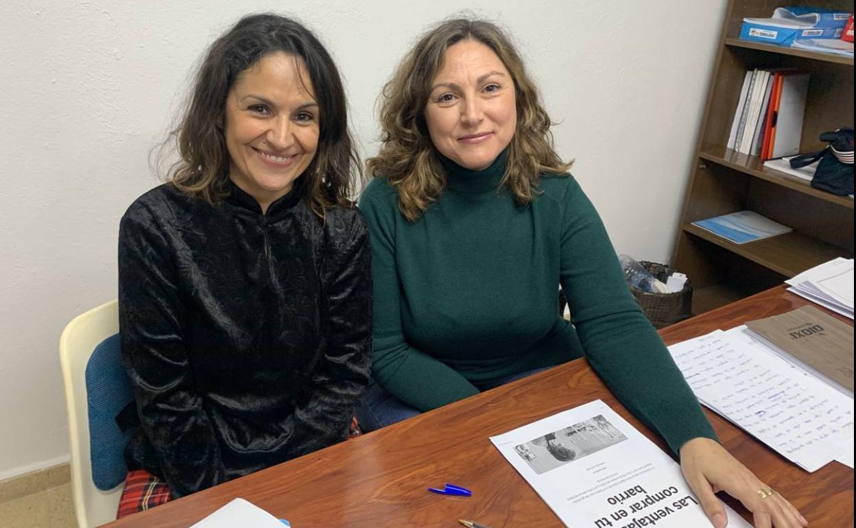 Rosa Monreal y Eva Mª Soto durante la presentación de la campaña 