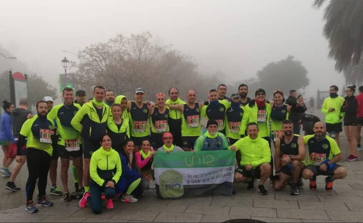 Algunos de los participantes en la media de Sevilla 