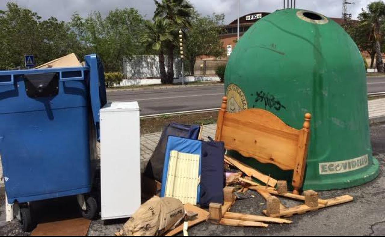 Enseres depositados incorrectamente en el estado de alarma 