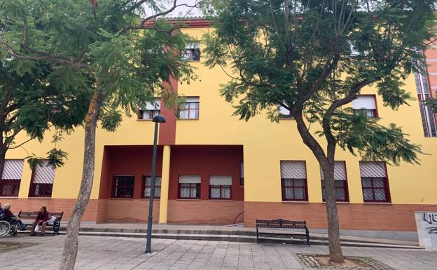 Zona de la residencia de mayores que da a la lplaza 