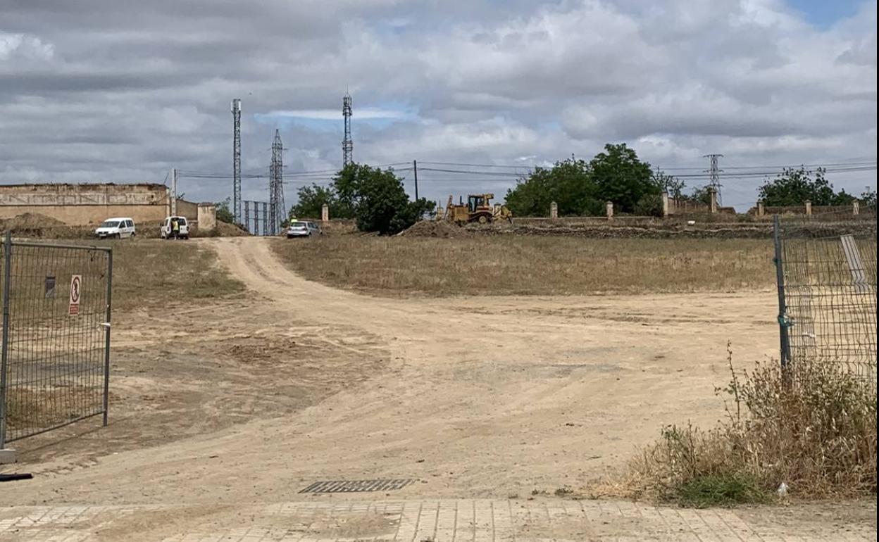 Terrenos donde se están ejecutando las obras 