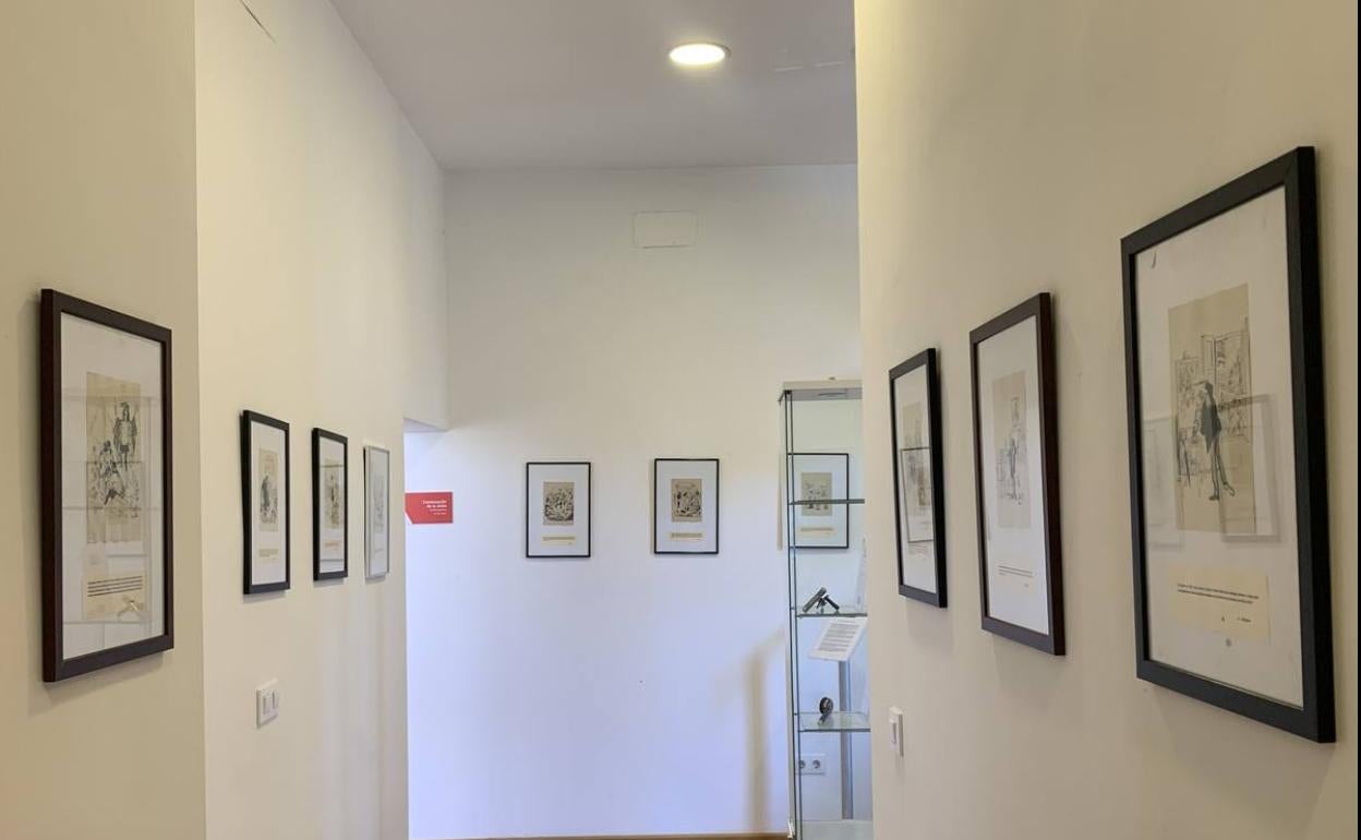 Algunos de los dibujos expuestos en el museo 